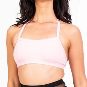 Body Wrappers NWT Light Pink Prowear Halter Open Back Bra Pull Over Dance Top